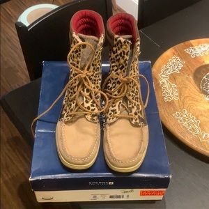 Sperry Cheetah Boots